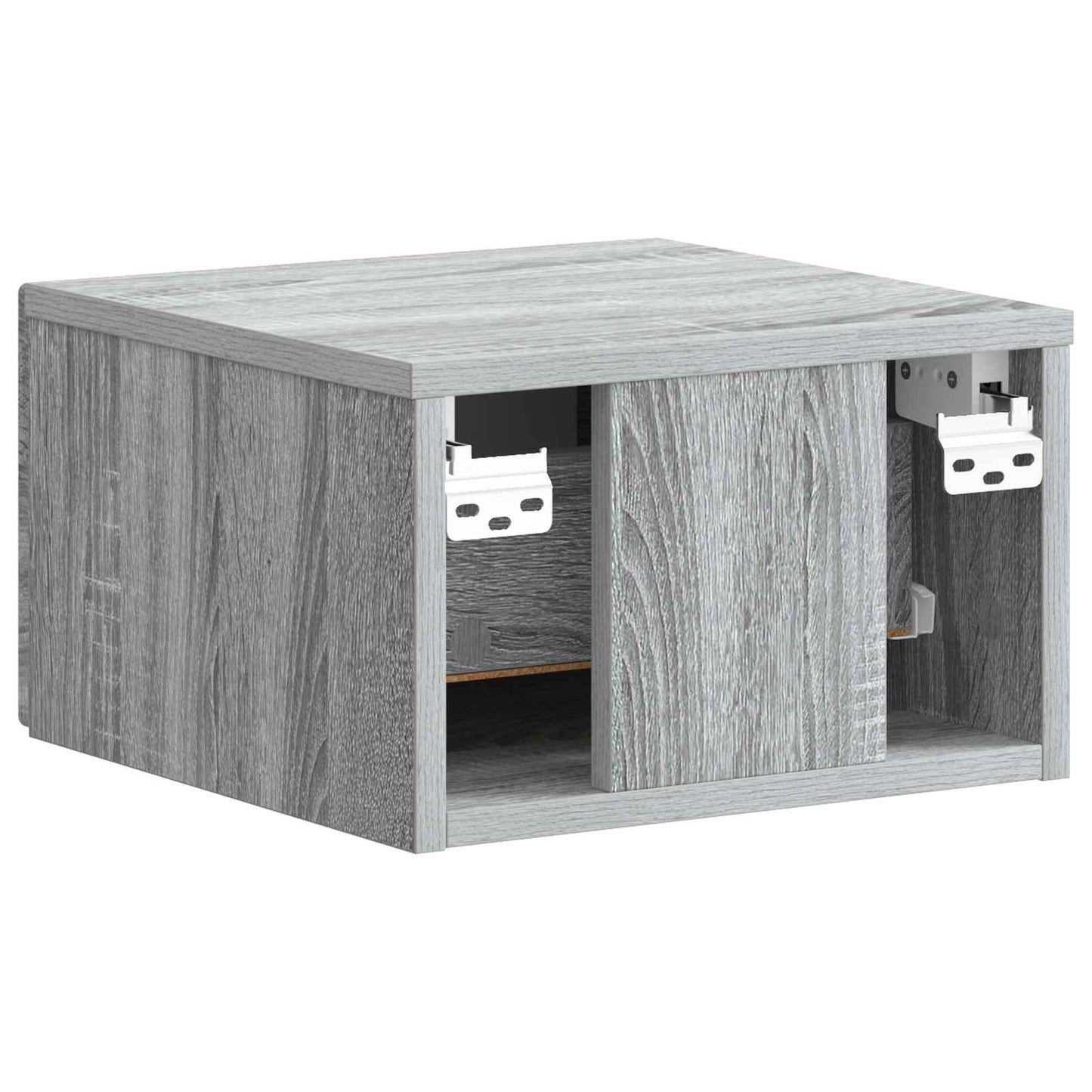vidaXL Wall-Mounted Bedside Cabinet Grey Sonoma 34.5 x 33 x 20 cm