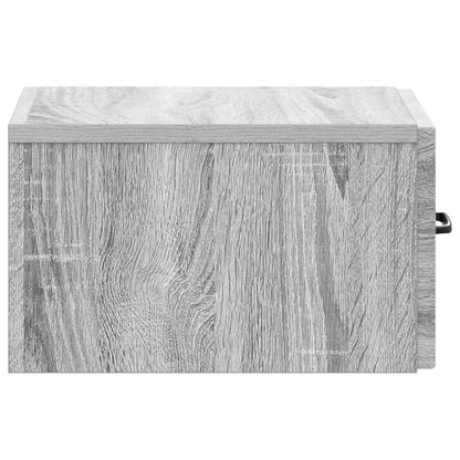 vidaXL Wall-Mounted Bedside Cabinet Grey Sonoma 34.5 x 33 x 20 cm