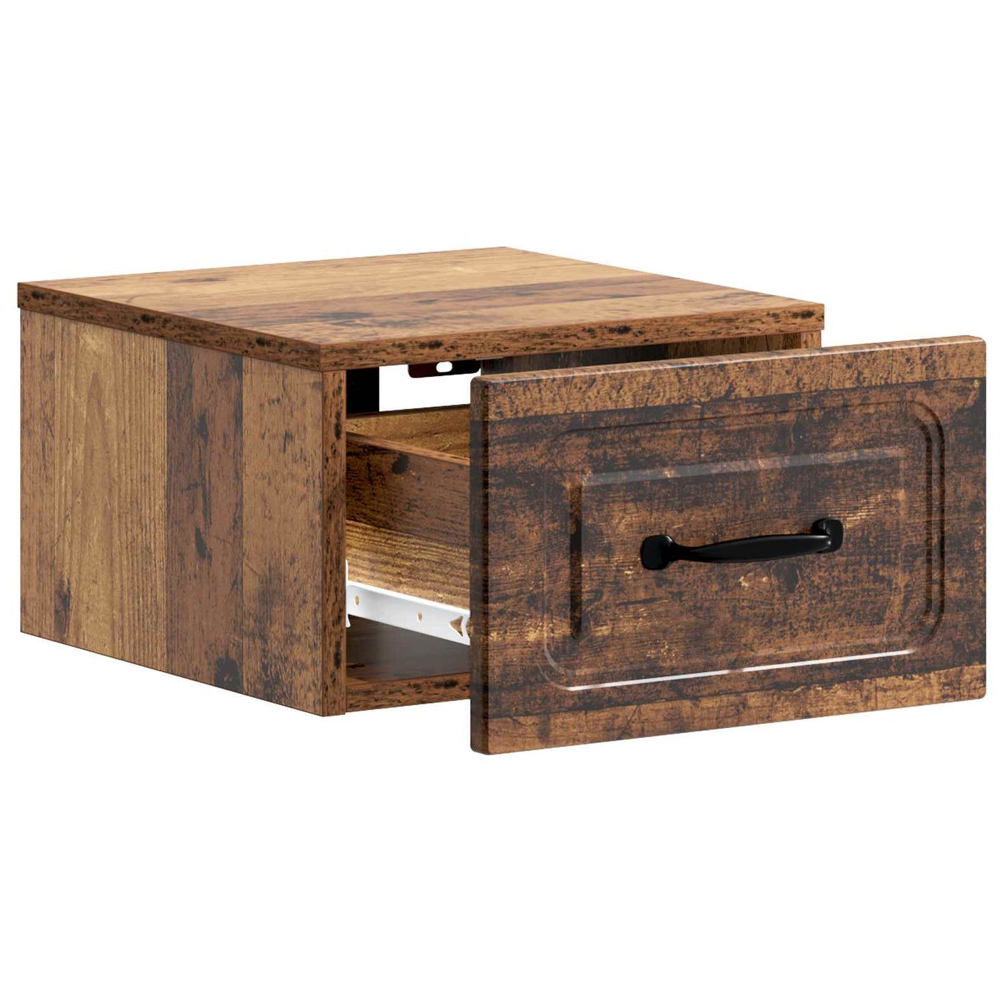 vidaXL Wall-Mounted Bedside Cabinet Old Wood 34.5 x 33 x 20 cm