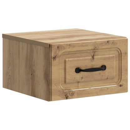 vidaXL Wall-Mounted Bedside Cabinet Artisan Oak 34.5 x 33 x 20 cm