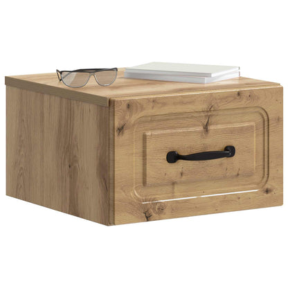 vidaXL Wall-Mounted Bedside Cabinet Artisan Oak 34.5 x 33 x 20 cm