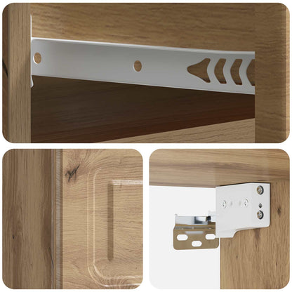 vidaXL Wall-Mounted Bedside Cabinet 2 pcs Artisan Oak