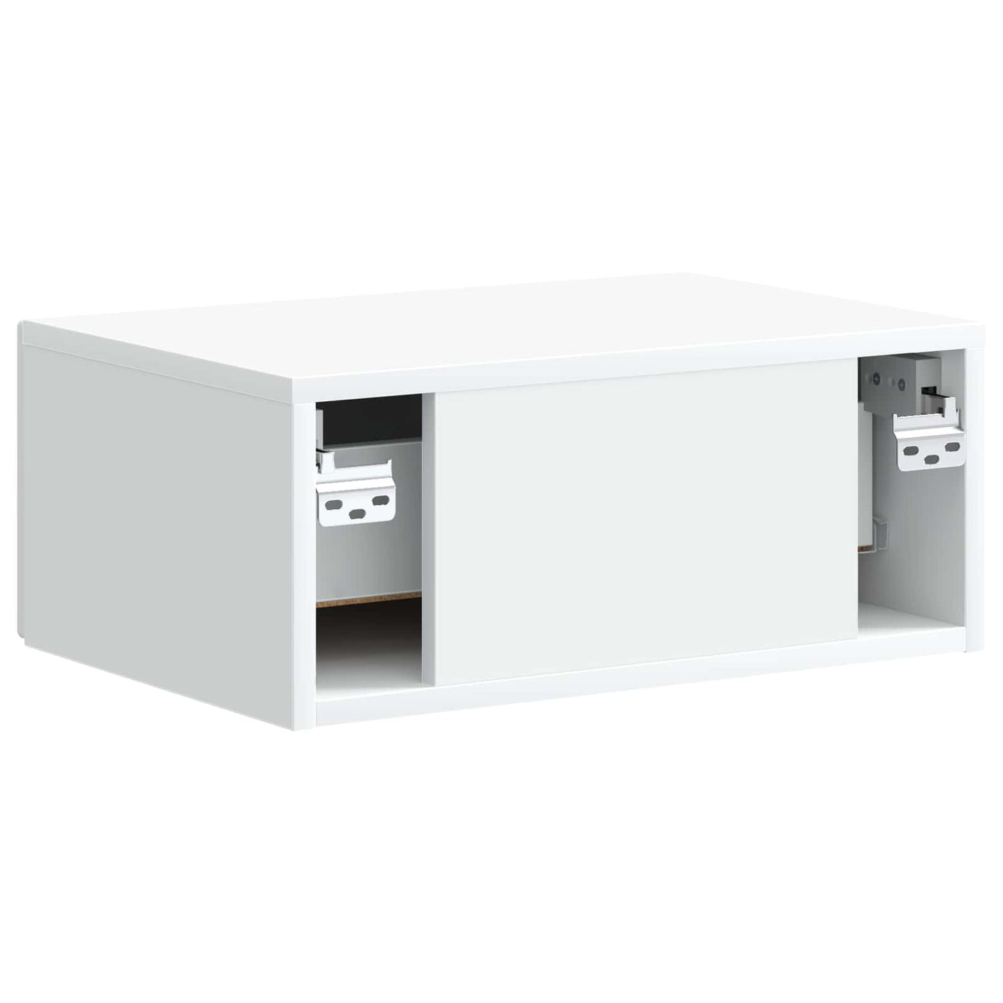 vidaXL Wall-Mounted Bedside Cabinet White 49 x 34.5 x 20 cm