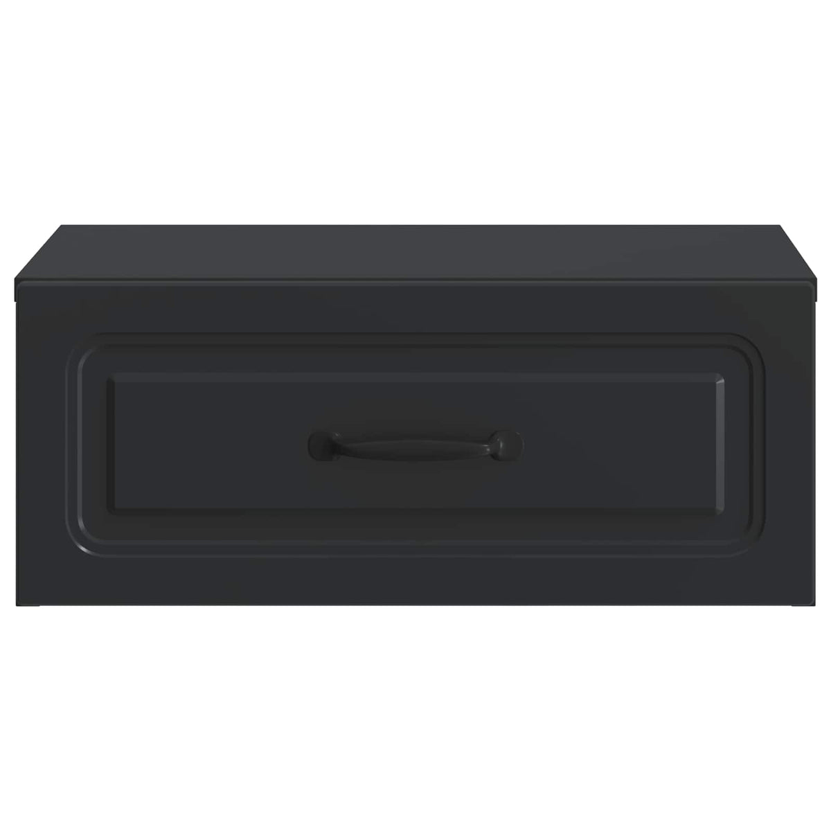 vidaXL Wall-Mounted Bedside Cabinet Black 49 x 34.5 x 20 cm