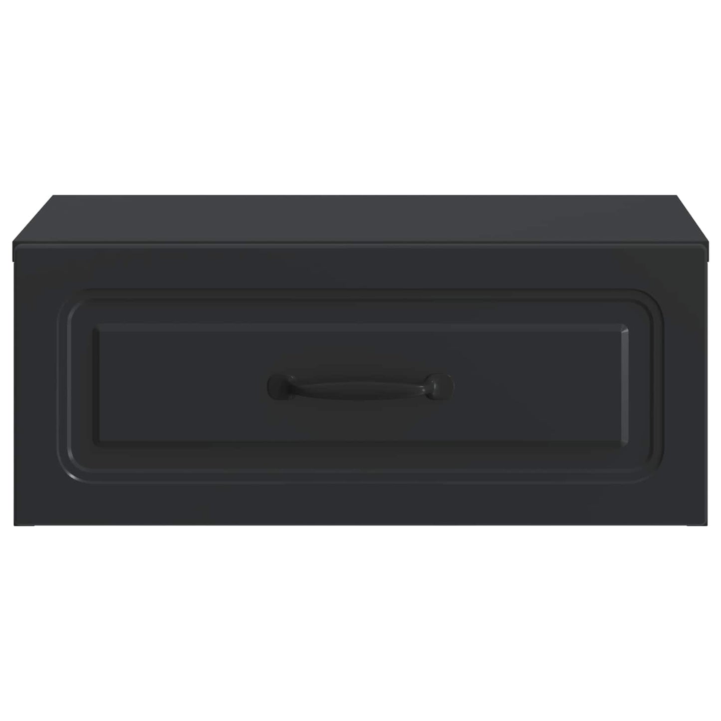 vidaXL Wall-Mounted Bedside Cabinet Black 49 x 34.5 x 20 cm