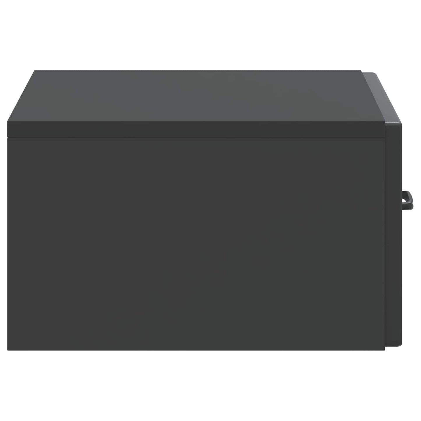vidaXL Wall-Mounted Bedside Cabinet 2 pcs Black 49 x 34.5 x 20 cm