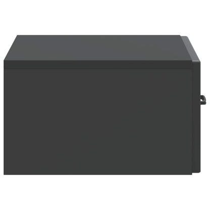 vidaXL Wall-Mounted Bedside Cabinet 2 pcs Black 49 x 34.5 x 20 cm