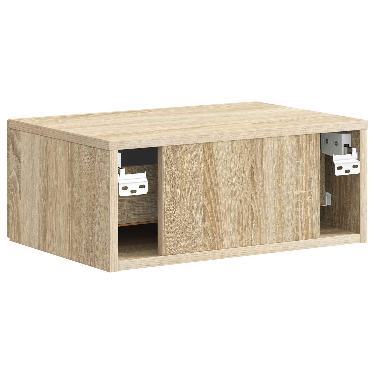 vidaXL Wall-Mounted Bedside Cabinet Sonoma Oak 49 x 34.5 x 20 cm