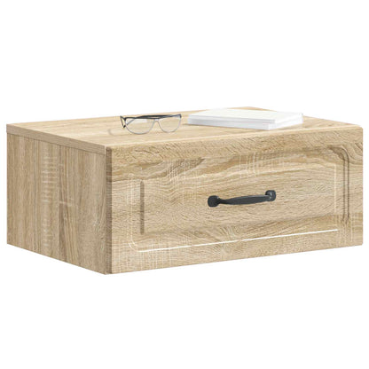 vidaXL Wall-Mounted Bedside Cabinet 2 pcs Sonoma Oak 49 x 34.5 x 20 cm