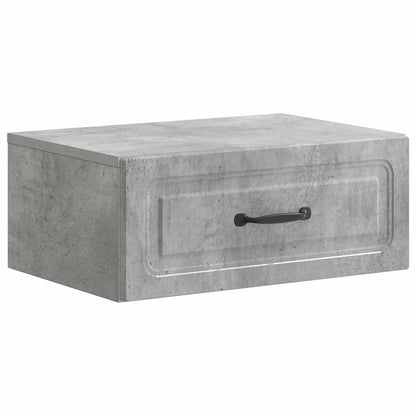 vidaXL Wall-Mounted Bedside Cabinet Concrete Grey 49 x 34.5 x 20 cm
