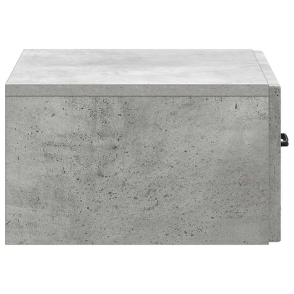 vidaXL Wall-Mounted Bedside Cabinet Concrete Grey 49 x 34.5 x 20 cm
