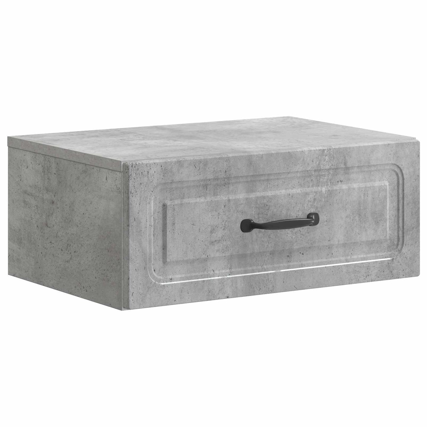 vidaXL Wall-Mounted Bedside Cabinet with Drawer 2 pcs Concrete Grey