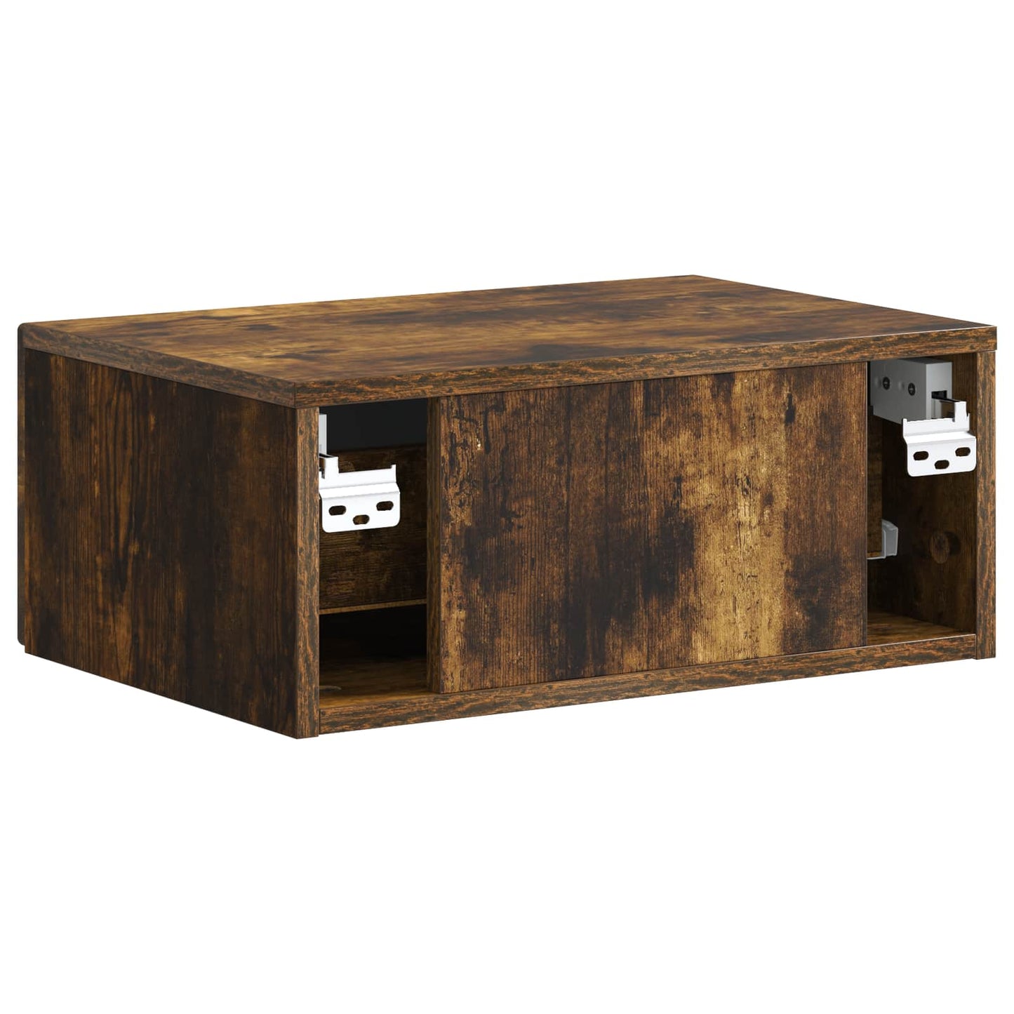 vidaXL Wall-Mounted Bedside Cabinet 2 pcs Smoked Oak 49 x 34.5 x 20 cm
