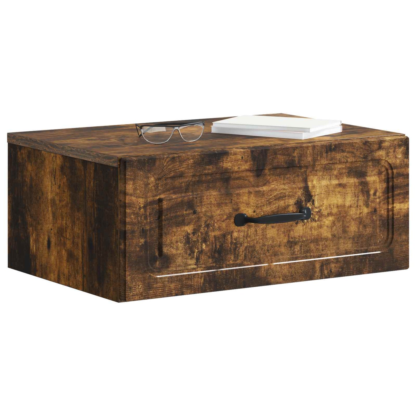 vidaXL Wall-Mounted Bedside Cabinet 2 pcs Smoked Oak 49 x 34.5 x 20 cm