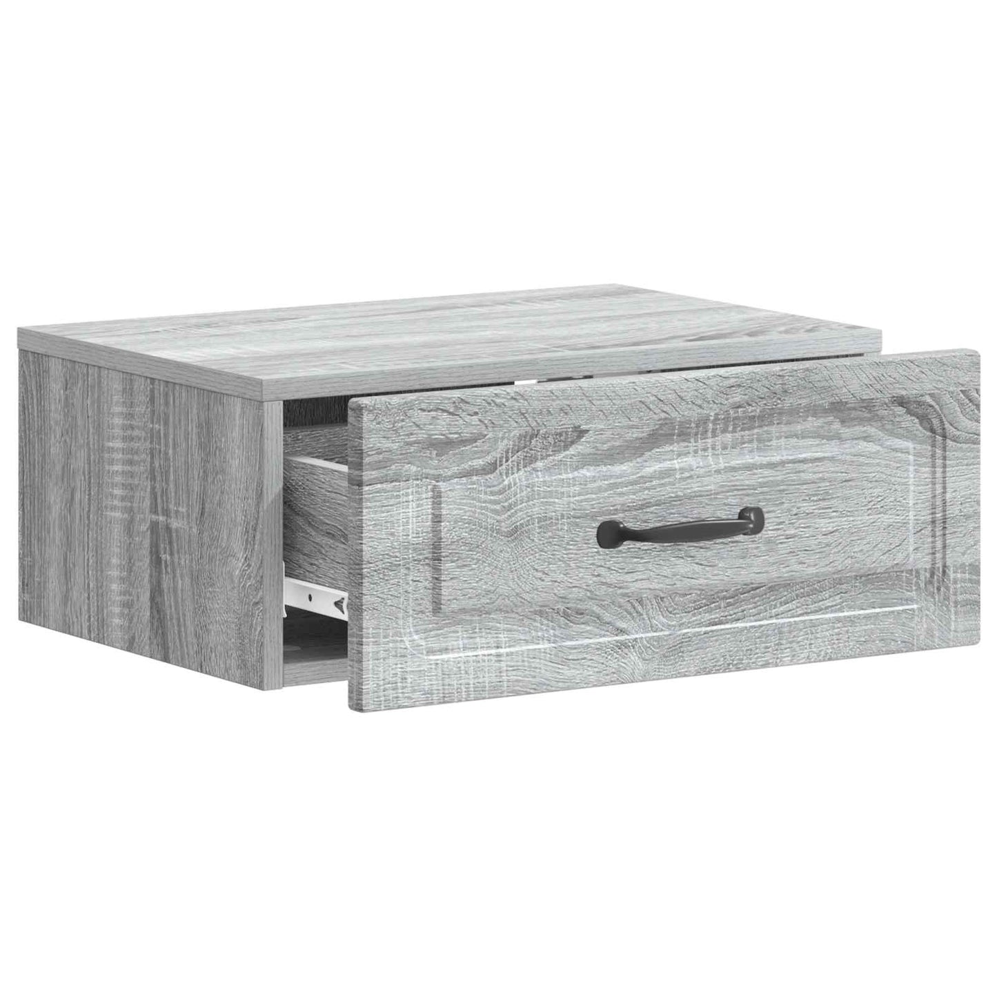 vidaXL Wall-Mounted Bedside Cabinet Grey Sonoma 49 x 34.5 x 20 cm