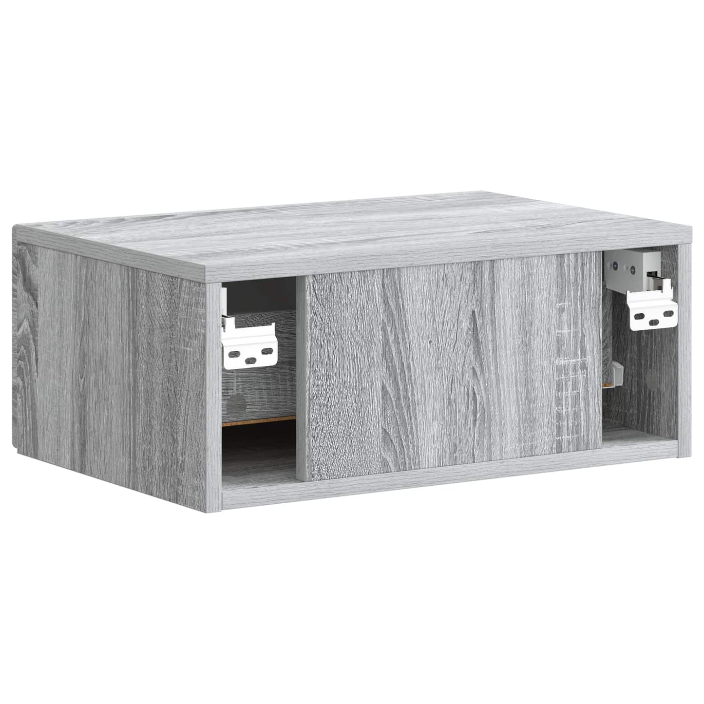 vidaXL Wall-Mounted Bedside Cabinet Grey Sonoma 49 x 34.5 x 20 cm
