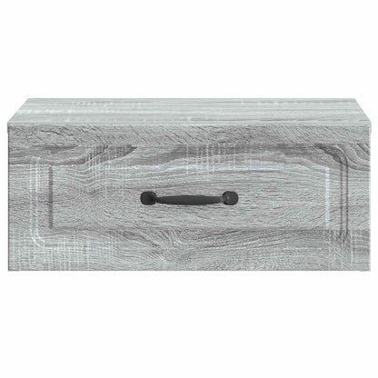 vidaXL Wall-Mounted Bedside Cabinet 2 pcs Grey Sonoma Engineered Wood