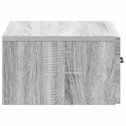 vidaXL Wall-Mounted Bedside Cabinet 2 pcs Grey Sonoma Engineered Wood