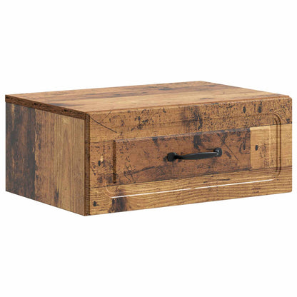 vidaXL Wall-Mounted Bedside Cabinet Old Wood 49 x 34.5 x 20 cm