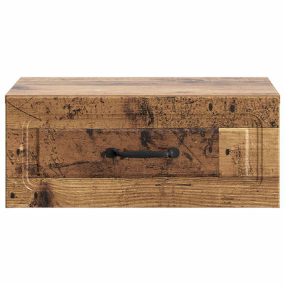 vidaXL Wall-Mounted Bedside Cabinet Old Wood 49 x 34.5 x 20 cm