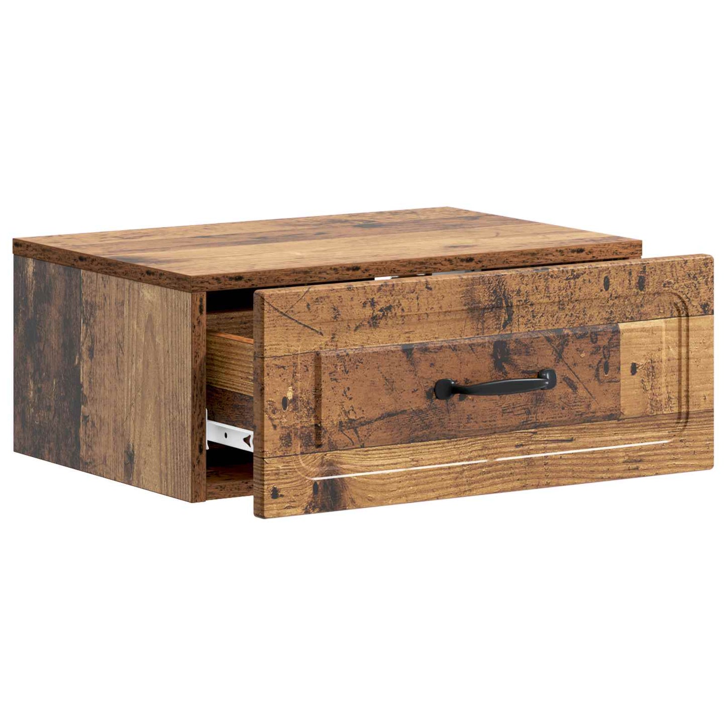 vidaXL Wall-Mounted Bedside Cabinet 2 pcs Old Wood 49 x 34.5 x 20 cm