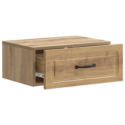 vidaXL Wall-Mounted Bedside Cabinet Artisan Oak 49 x 34.5 x 20 cm