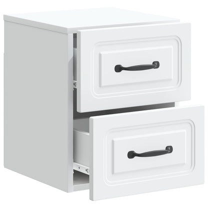 vidaXL Wall-Mounted Bedside Cabinet 2 pcs White 34.5 x 33 x 40 cm