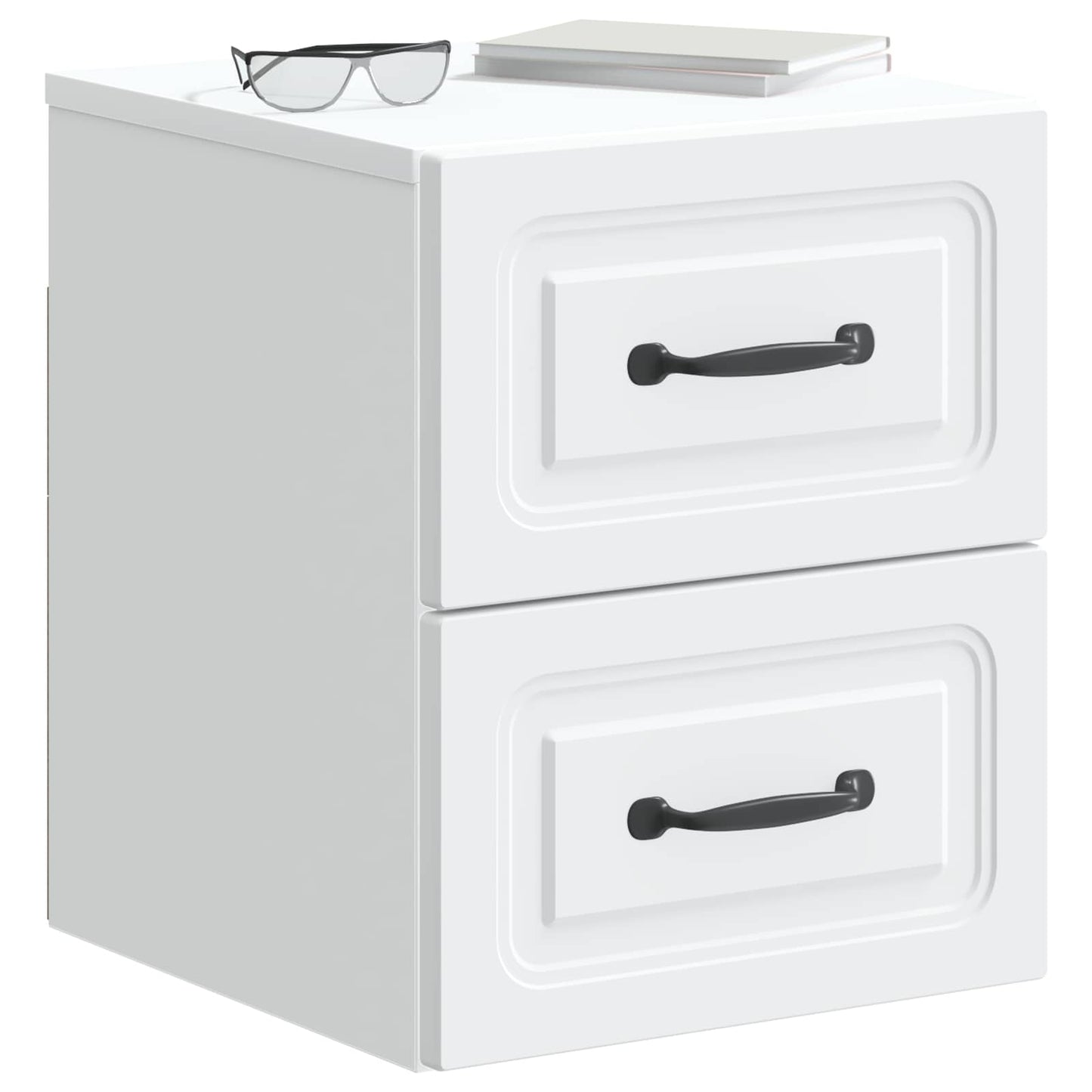 vidaXL Wall-Mounted Bedside Cabinet 2 pcs White 34.5 x 33 x 40 cm