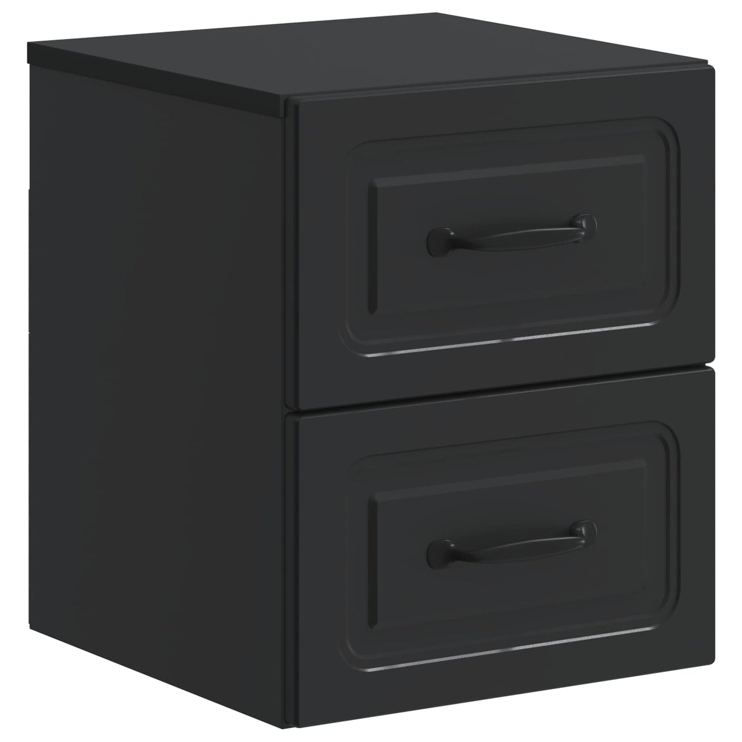 vidaXL Wall-Mounted Bedside Cabinet 2 pcs Black 34.5 x 33 x 40 cm