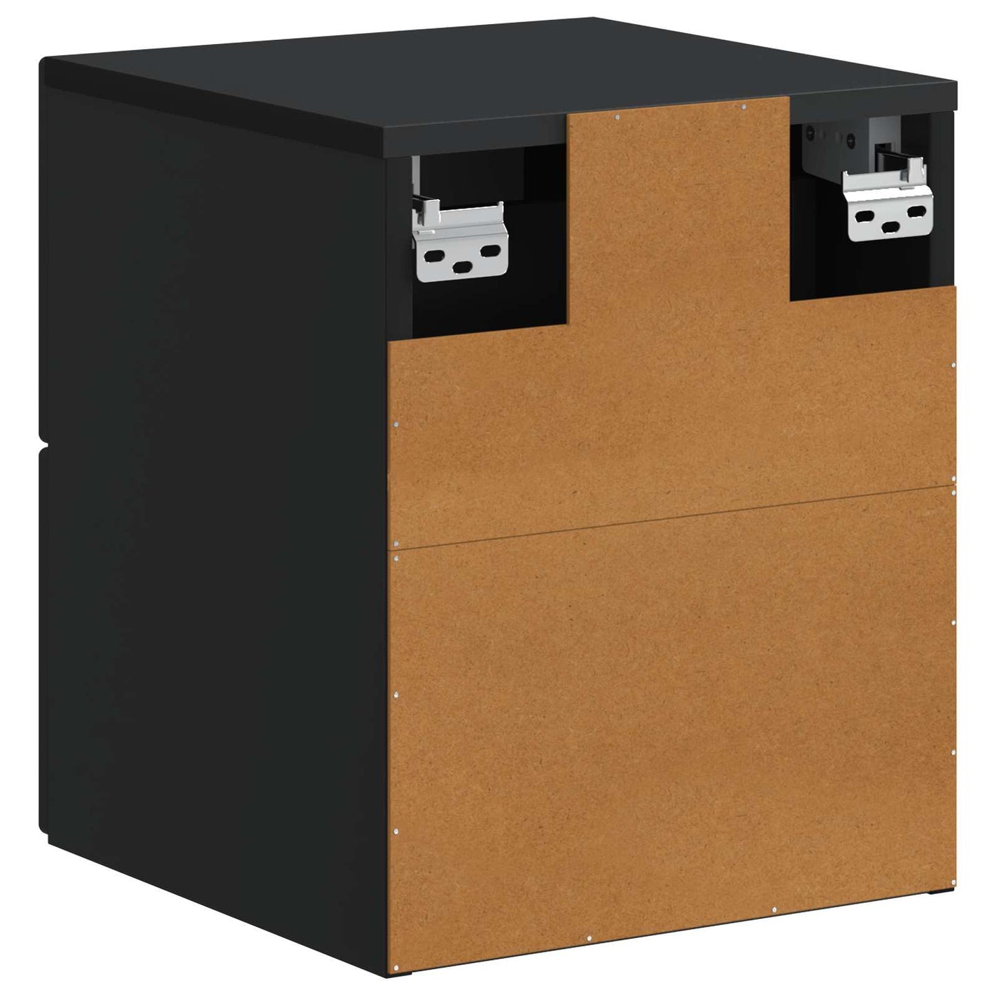 vidaXL Wall-Mounted Bedside Cabinet 2 pcs Black 34.5 x 33 x 40 cm
