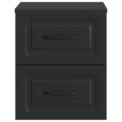 vidaXL Wall-Mounted Bedside Cabinet 2 pcs Black 34.5 x 33 x 40 cm