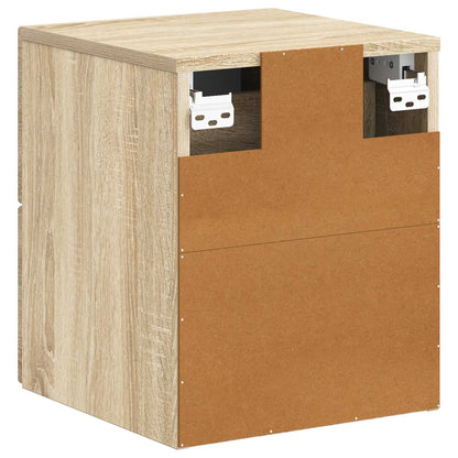 vidaXL Wall-Mounted Bedside Cabinet Sonoma Oak 34.5 x 33 x 40 cm
