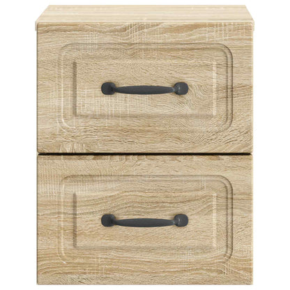 vidaXL Wall-Mounted Bedside Cabinet Sonoma Oak 34.5 x 33 x 40 cm