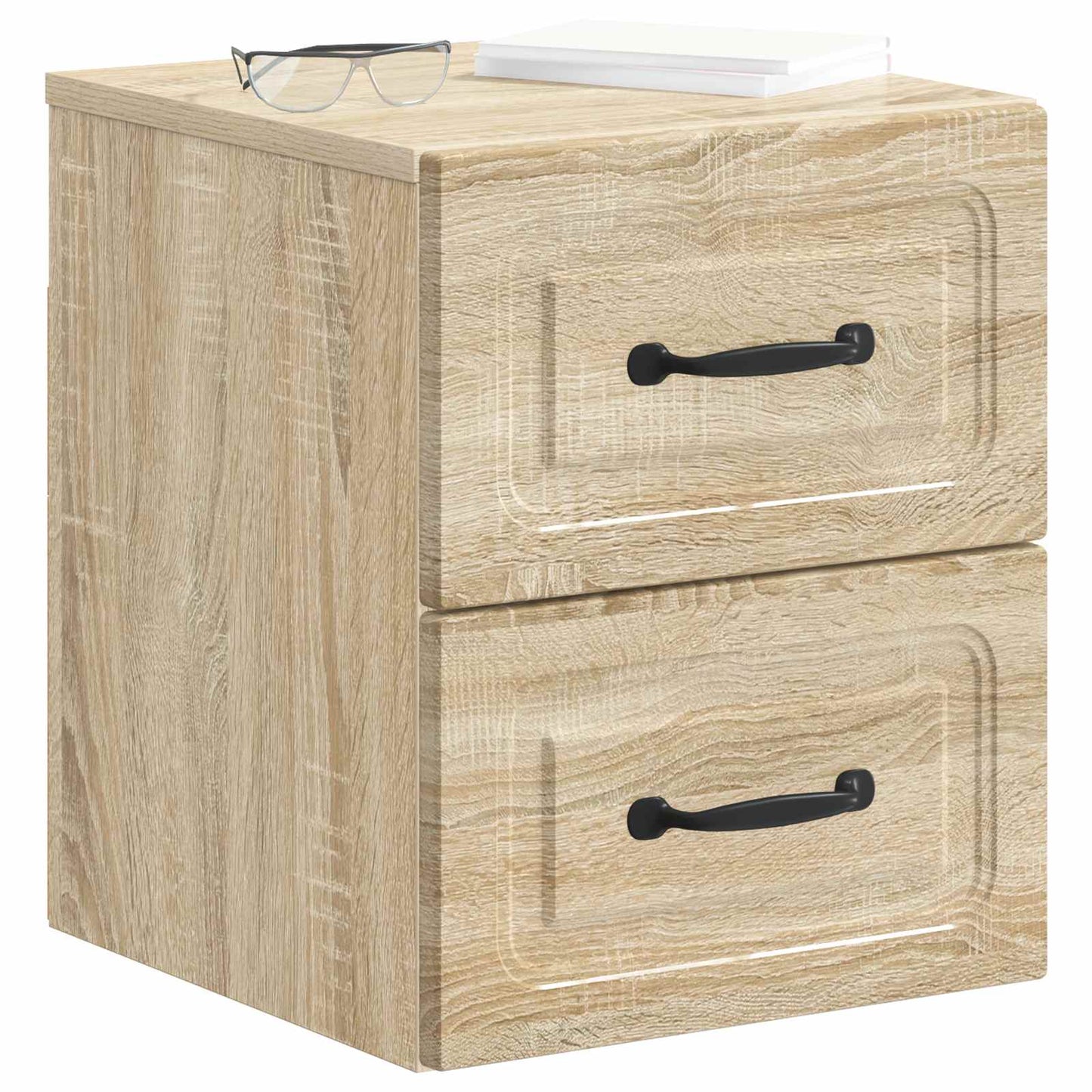 vidaXL Wall-Mounted Bedside Cabinet Sonoma Oak 34.5 x 33 x 40 cm
