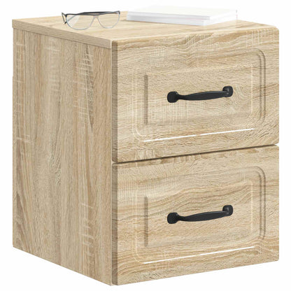 vidaXL Wall-Mounted Bedside Cabinet Sonoma Oak 34.5 x 33 x 40 cm