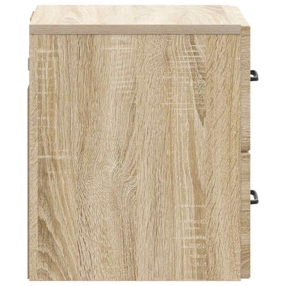 vidaXL Wall-Mounted Bedside Cabinet Sonoma Oak 34.5 x 33 x 40 cm