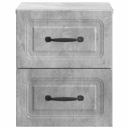 vidaXL Wall-Mounted Bedside Cabinet Concrete Grey 34.5 x 33 x 40 cm