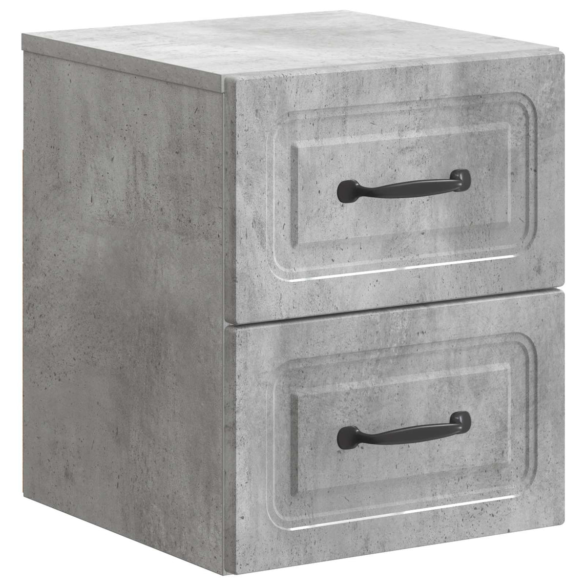 vidaXL Wall-Mounted Bedside Cabinet 2 pcs Concrete Grey