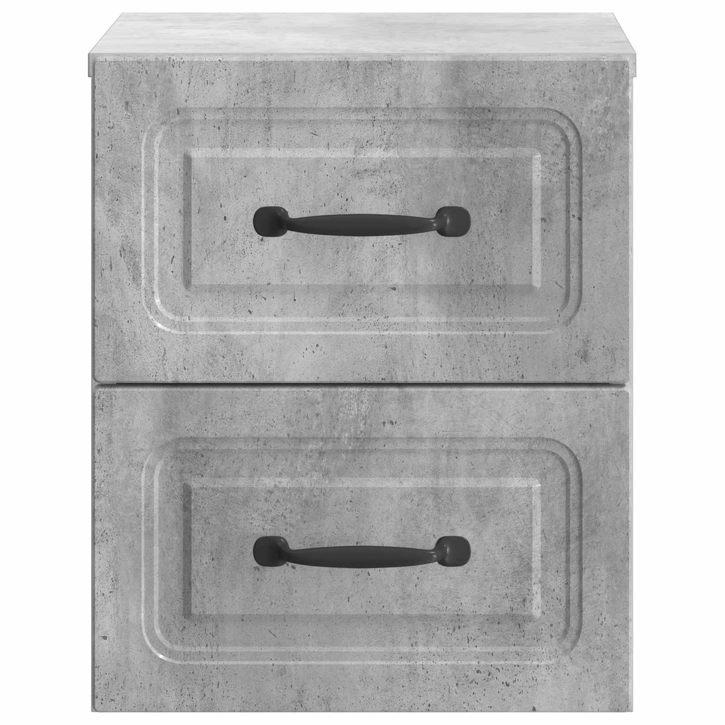 vidaXL Wall-Mounted Bedside Cabinet with Drawer 2 pcs Concrete Grey
