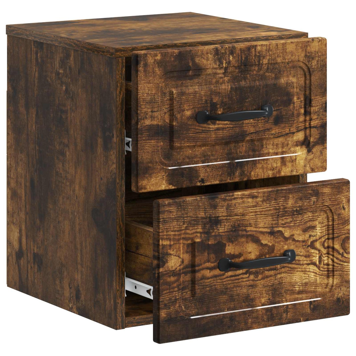 vidaXL Wall-Mounted Bedside Cabinet Smoked Oak 34.5 x 33 x 40 cm