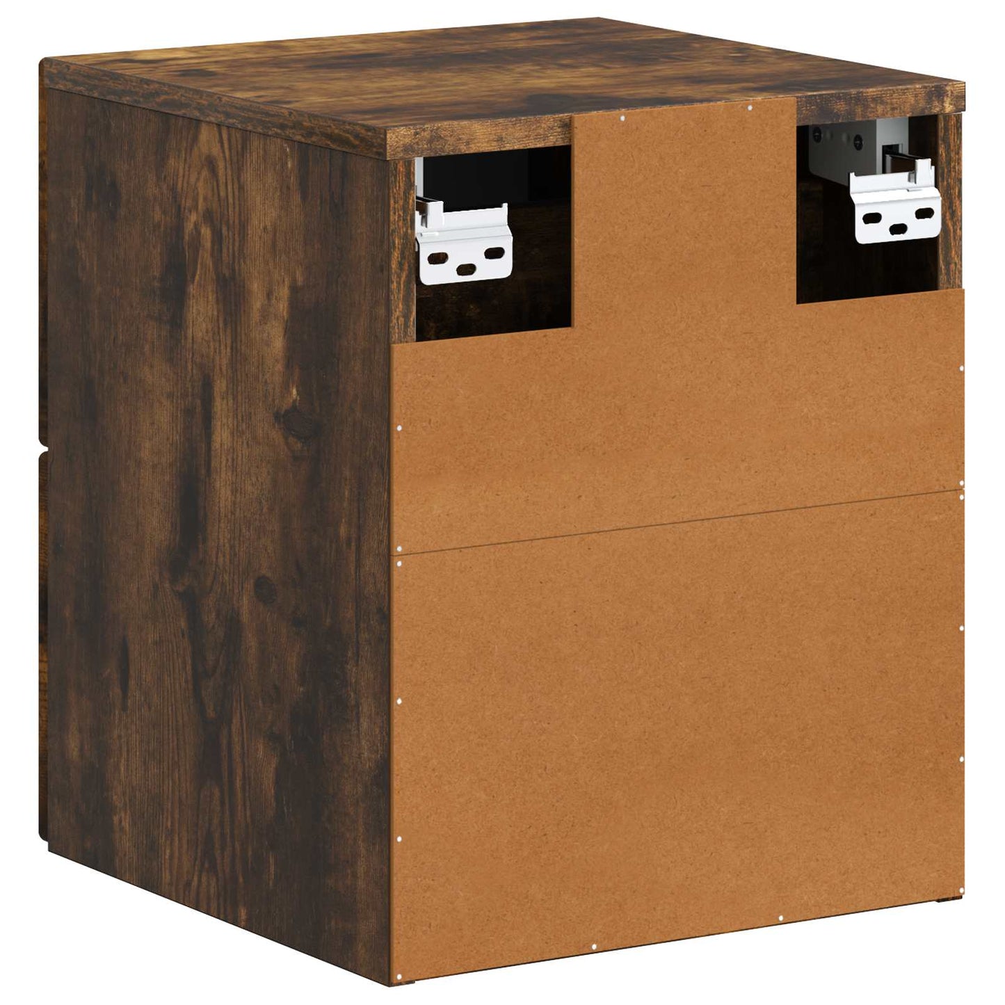 vidaXL Wall-Mounted Bedside Cabinet 2 pcs Smoked Oak 34.5 x 33 x 40 cm