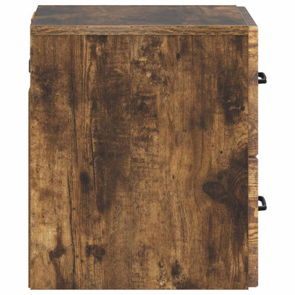 vidaXL Wall-Mounted Bedside Cabinet 2 pcs Smoked Oak 34.5 x 33 x 40 cm