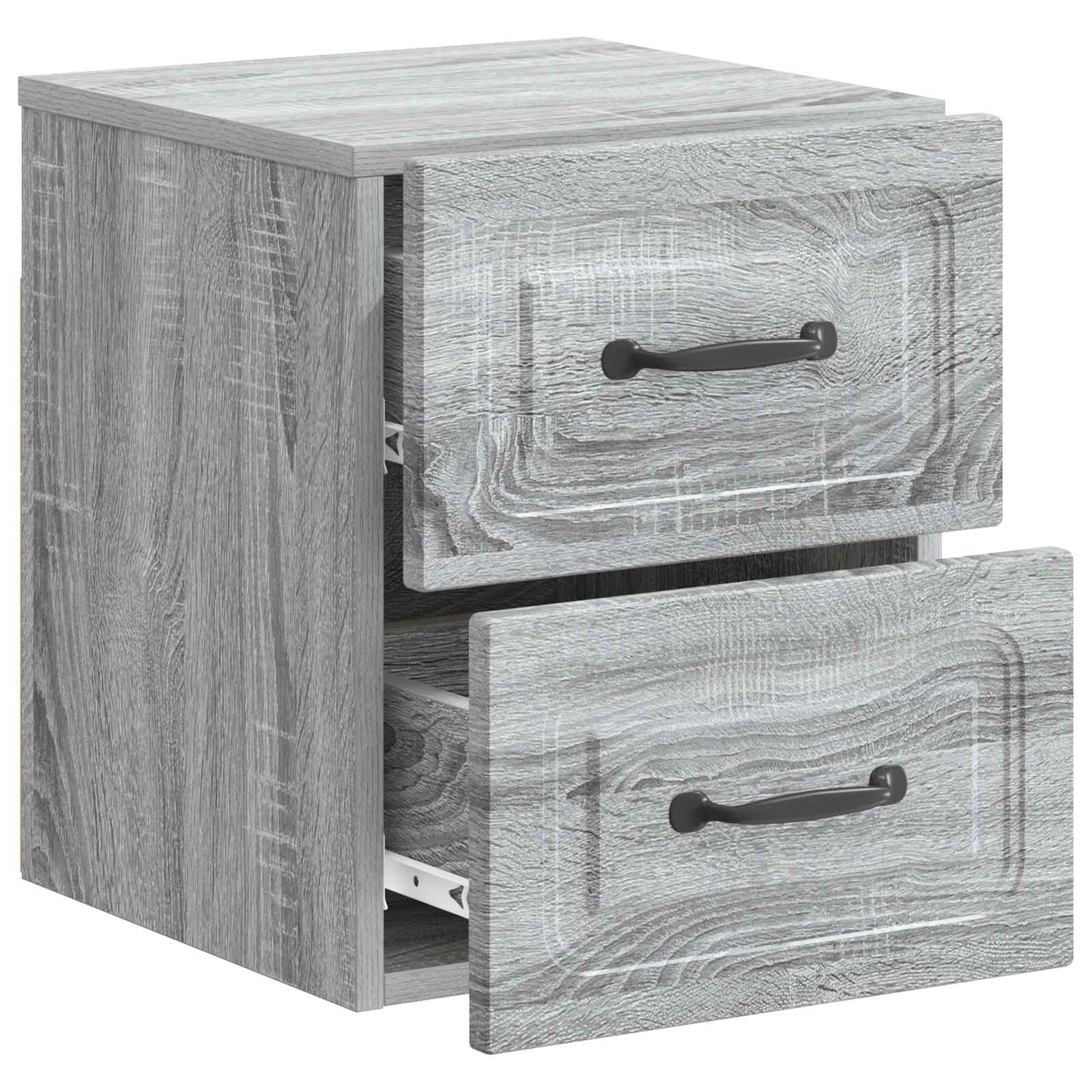 vidaXL Wall-Mounted Bedside Cabinet 2 pcs Grey Sonoma Engineered Wood