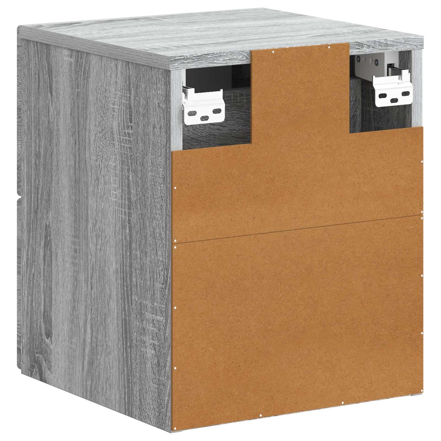 vidaXL Wall-Mounted Bedside Cabinet 2 pcs Grey Sonoma Engineered Wood
