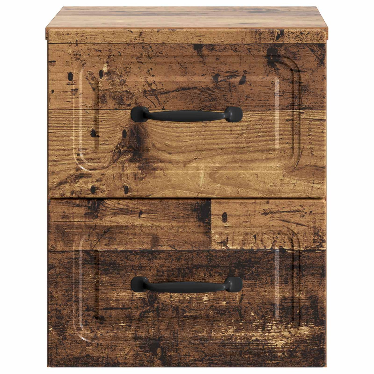 vidaXL Wall-Mounted Bedside Cabinet 2 pcs Old Wood 34.5 x 33 x 40 cm