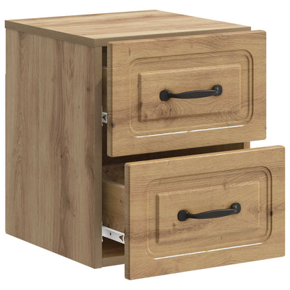 vidaXL Wall-Mounted Bedside Cabinet Artisan Oak 34.5 x 33 x 40 cm