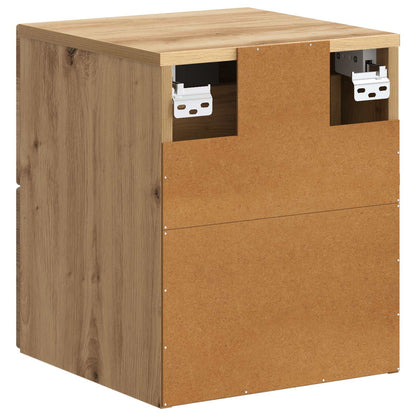 vidaXL Wall-Mounted Bedside Cabinet Artisan Oak 34.5 x 33 x 40 cm