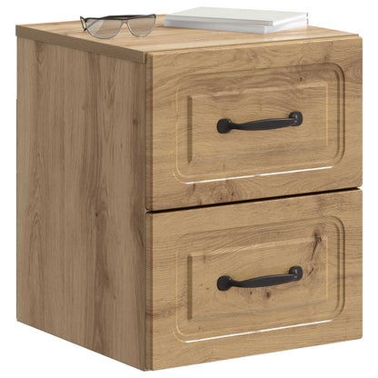 vidaXL Wall-Mounted Bedside Cabinet Artisan Oak 34.5 x 33 x 40 cm