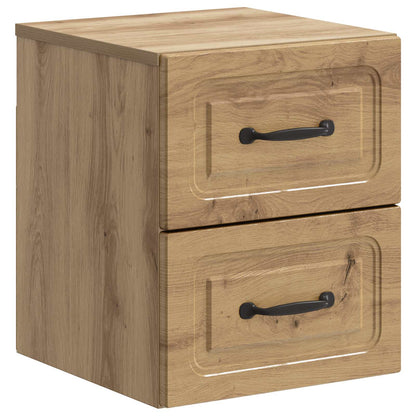 vidaXL Wall-Mounted Bedside Cabinet 2 pcs Artisan Oak