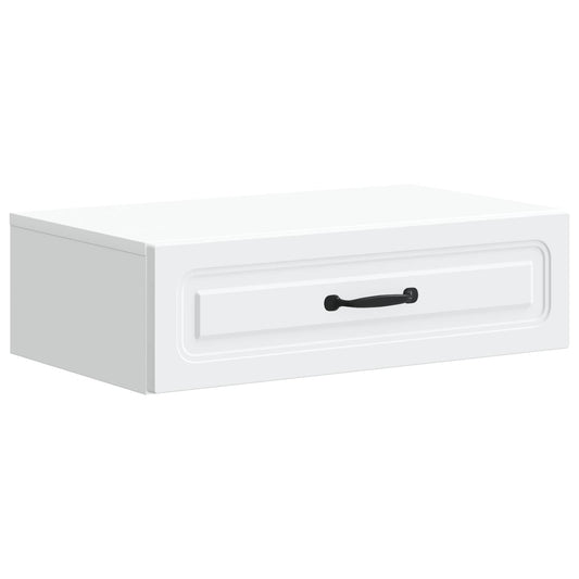 vidaXL Wall-Mounted Side Table White 59 x 34.5 x 17 cm Engineered Wood